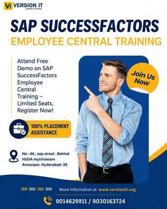 Hyderabad, Training, Version IT Hyderabad Provides Industry-based Training To Master SAP SuccessFactors Employe