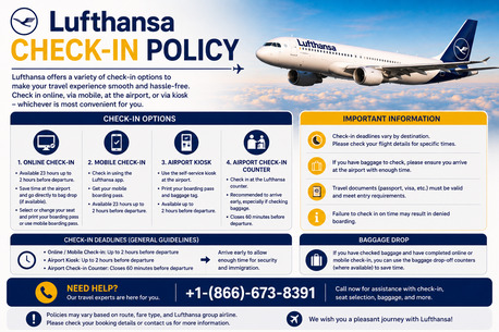 New York, Travel, How Does Lufthansa Check In Policy Work? Call +1-(866)-673-8391