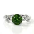 USD 4,  Buy Natural Alexandrite Ring In 14K White Gold With Diamond Accents