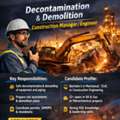 Decontamination & Demolition Construction Manager / Engineer (O&G, Petrochemical) - Jubail