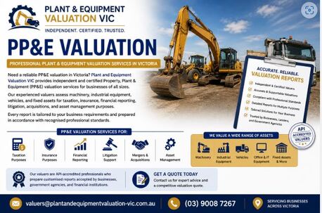Melbourne, Real Estate, PP&E Valuation &ndash; Professional Plant & Equipment Valuation Services In Victoria