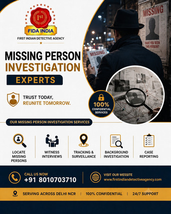 New Delhi, Legal, Fast & Confidential Missing Person Investigation Services In India