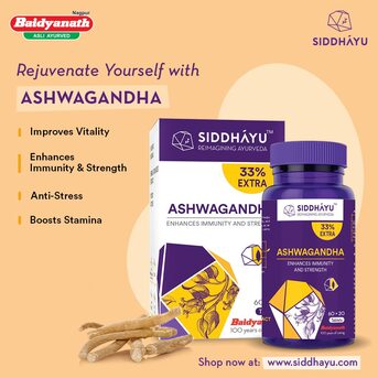 Riyadh, Health & Beauty Items, SAR 30,  Baidyanath Ashwagandha Immunity Booster, Strength & Stress Support | Ayurvedic Tabs 4 Sale