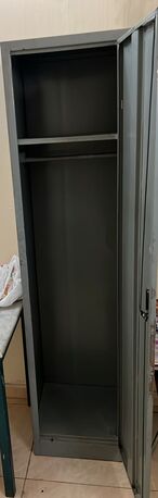 Al Iskan, Household Items, SAR 75,  Single Door Metal Wardrobe (SAR 75) & Steel Table (SAR 50)