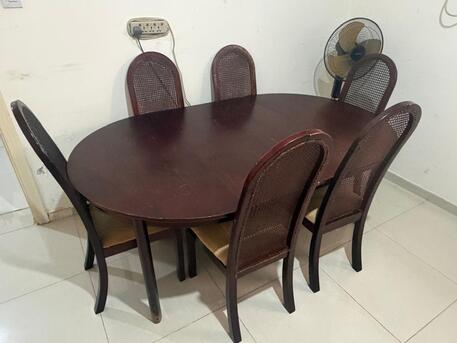 Jeddah, Furniture, SAR 1000,  Wooden Dinning Table With 6 Chairs For Sale