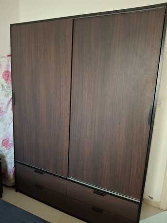 Jeddah, Furniture, SAR 600,  IKEA Wardrobe 2 Sliding Doors With 4 Storage Drowers Downside 200 X 150