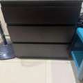 SAR 200,  IKEA MALM Chester 3 Drawers Black/Brown With Glass Top