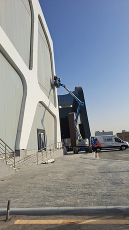 Riyadh, Construction, Subcontractor For Glass Aluminium Cladding Steel Gyps Tile Paint Work