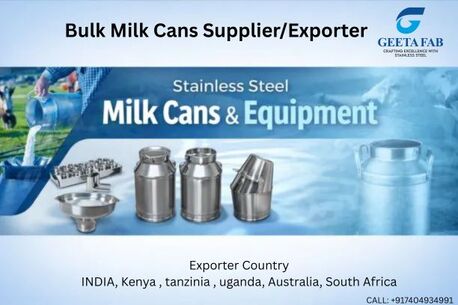 Haryana, Food, INR 100,  Bulk Milk Cans Supplier & Manufacturers In India