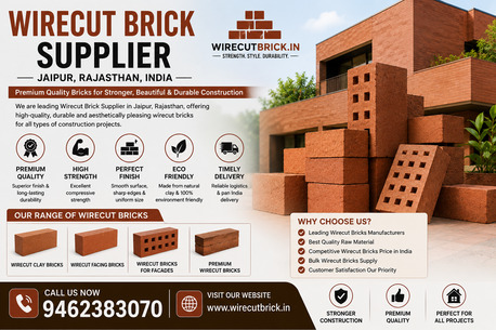 Jaipur, Construction, Wirecut Bricks Supplier Jaipur