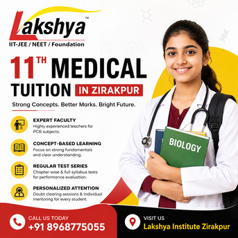 Chandigarh, Lessons Offered, Trusted 11th Medical Tuition In Zirakpur For Science Students