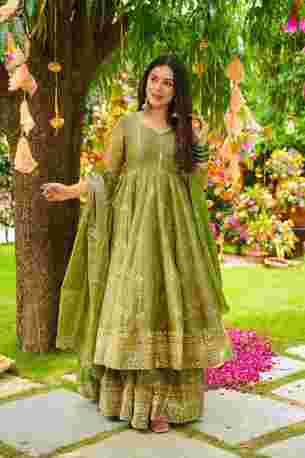 Jaipur, Clothing & Accessories, INR 7000,  Buy Idaho Sienna Sage Suit Set Online