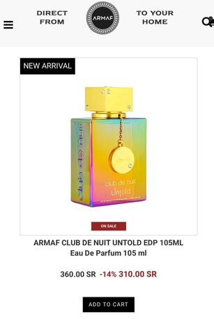Al Wizarat, Perfumes & Fragrances, SAR 320,  ARMAF - UNTOLD