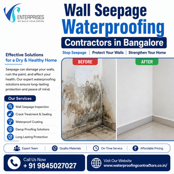 Bangalore, Construction, Wall Seepage Waterproofing Contractors In Bangalore