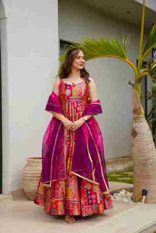 Jaipur, Clothing & Accessories, INR 7000,  Buy Idaho Rhythm Silk Heavy Maxi Set Online