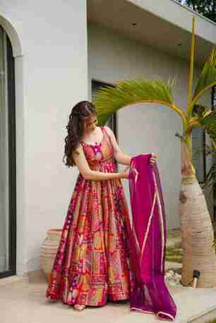 Jaipur, Clothing & Accessories, INR 7000,  Buy Idaho Rhythm Silk Heavy Maxi Set Online