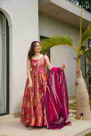 Jaipur, Clothing & Accessories, INR 7000,  Buy Idaho Rhythm Silk Heavy Maxi Set Online