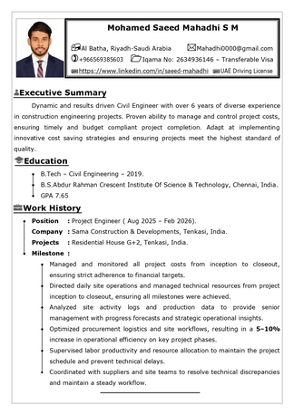 Riyadh, Job Seekers, Civil Engineer