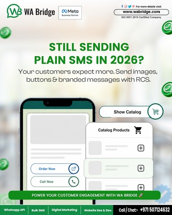 Dubai, Marketing, Still Using Traditional SMS? Upgrade To RCS Messaging! WABridge