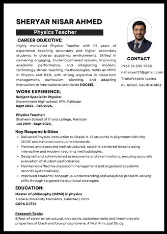 Jubail, Job Seekers, Physics And Mathematics Tutor
