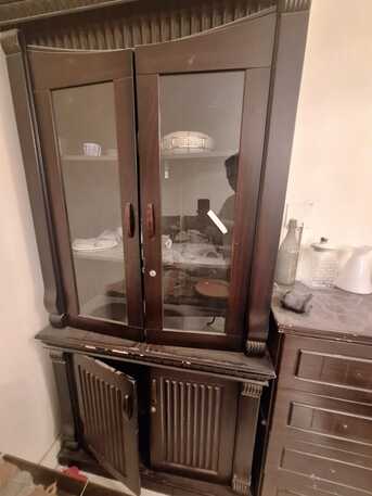 Riyadh, Furniture, SAR 200,  Wooden Display Cabinet / Crockery Cabinet For Sale