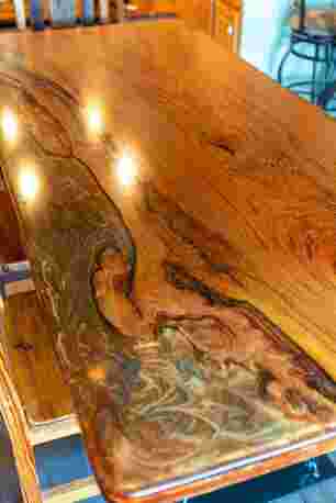 Washington DC, Free Items, USD 9,  Red Oak Epoxy River Table | Custom Live Edge Epoxy Table &ndash; Empty Barrel