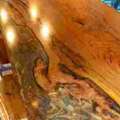 USD 9,  Red Oak Epoxy River Table | Custom Live Edge Epoxy Table &ndash; Empty Barrel