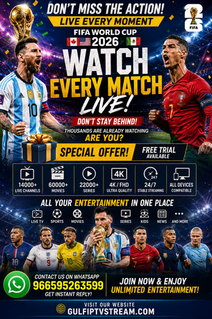 Jeddah, Television, Best IPTV Jeddah: 15,000 Ind/Pak/Arabic Channels + 52,000 Movies (Trial Available)