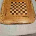 USD 325,  Premium Handmade Chess Board | Solid Hickory Hardwood &ndash; Empty Barrel