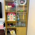 SAR 700,  Wooden Display Cabinet / Showcase With Glass Sliding Doors &ndash; SAR 700