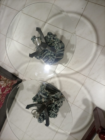 Dammam, Furniture, SAR 100,  Glass Tables And Rocking Chair For Sale