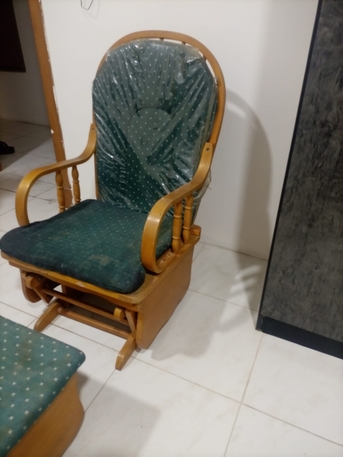 Dammam, Furniture, SAR 100,  Glass Tables And Rocking Chair For Sale
