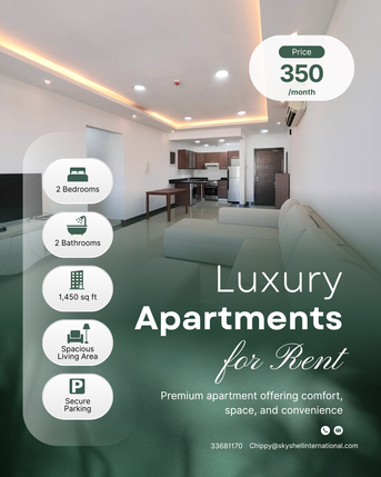 Busaiteen, Apartments, Flats, Houses & Villas, BHD 350/month,  2 BR,  Modern 2BHK In Busaiteen