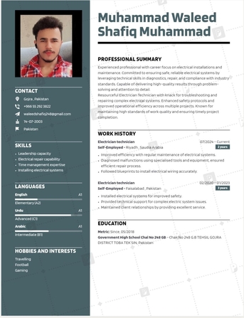 Riyadh, Jobs, ELECTRICIAN+DRIVER  Assalamu Alaikum, I Am A Professional Driver And Electrician. I Also H