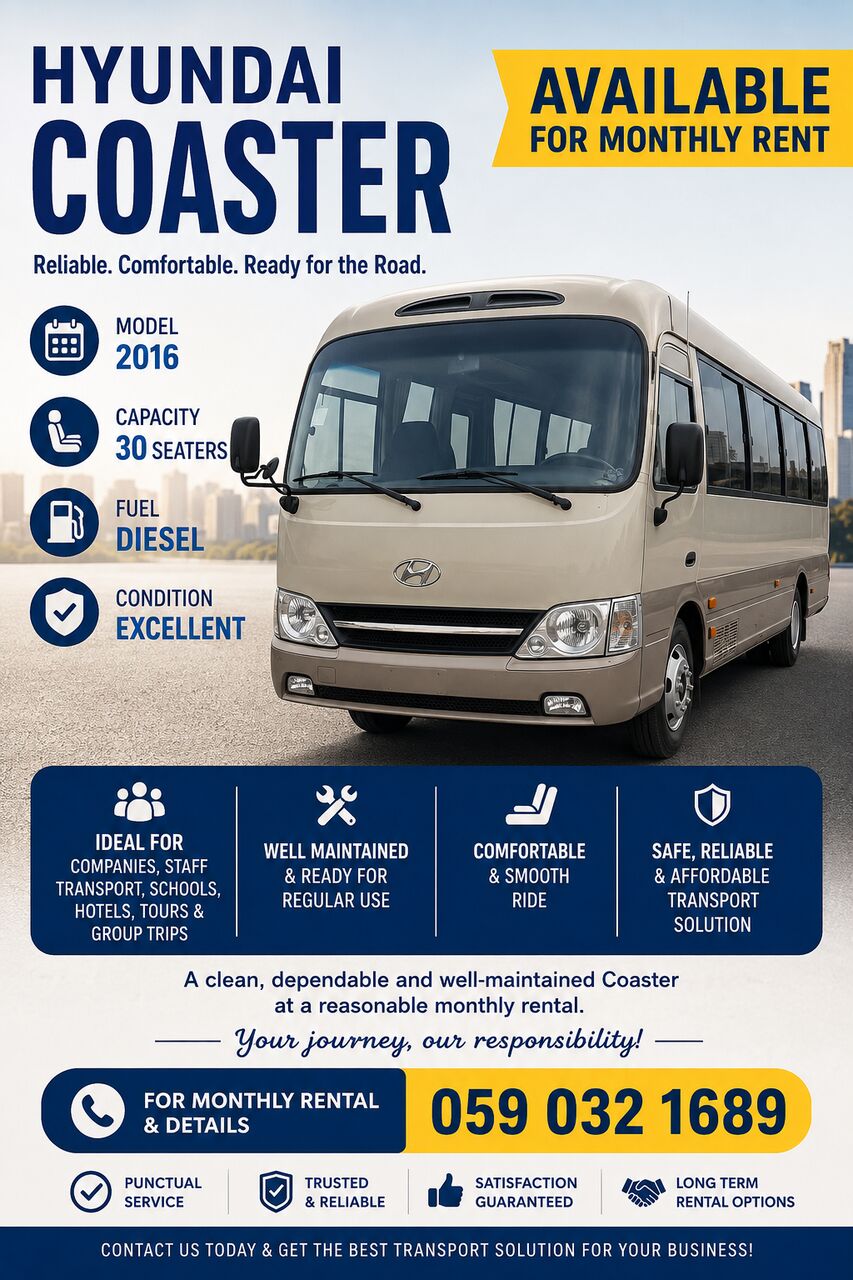 Riyadh, Job Seekers, Coaster Bus For Rent..