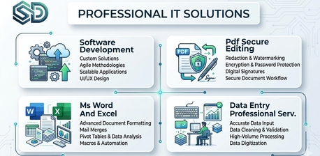 Jeddah, Business, Software Development, Pdf Secure Editing,Ms Word And Excel, Data Entry Professional Serv.