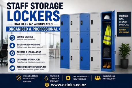 Auckland, Heavy Equipment, NZD 800,  Staff Storage Lockers That Keep NZ Workplaces Organised And Professional