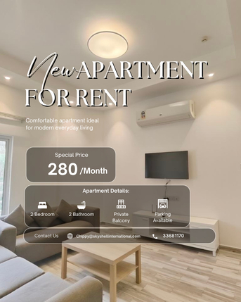 Juffair, Apartments, Flats, Houses & Villas, BHD 280/month,  2 BR,  Well-Maintained 2BR Apartment In The Heart Of Juffair &ndash; BD 280