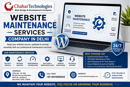 New Delhi, Web Design & Development, Complete Website Maintenance Services Company In Delhi For WordPress And PHP Websites