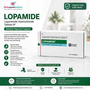 New York, Medical, Lopamide Tablets | Loperamide Hydrochloride 2mg | Onlinegenericmedicine