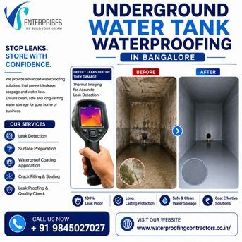 Bangalore, Construction, Underground Water Tank Waterproofing In Bangalore