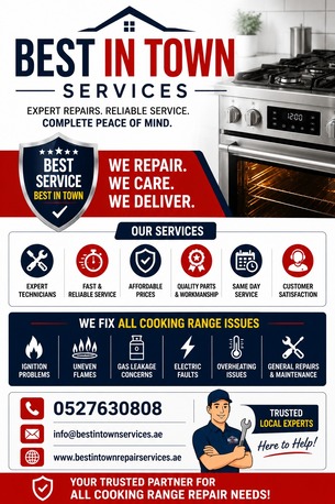 Dubai, Appliance Repair, COOKING RANGE REPAIRING SERVICE DUBAI