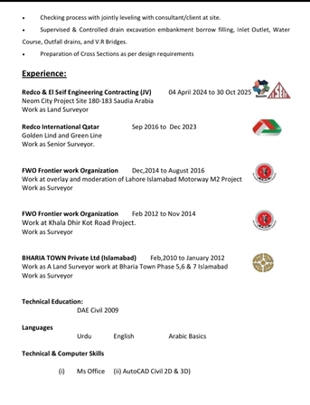 Riyadh, Job Seekers, Senior Surveyoy&surveyor