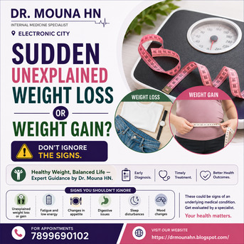 Bangalore, Health, Sudden Unexplained Weight Loss Or Gain ?