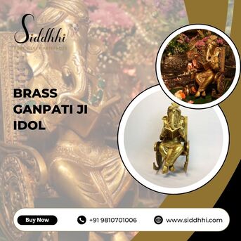 New Delhi, Appliances, INR 8500,  Buy Brass Ganpati Ji Idol Online For Home & Pooja | Siddhhi Arts