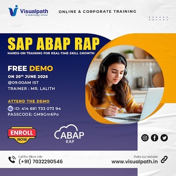 Hyderabad, Lessons Offered, Upgrade Your SAP Skills With A Free SAP ABAP RAP Demo 20th!