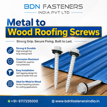 Noida, Construction, Metal To Wood Roofing Screws For Secure And Durable Fixing