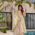 INR 2500,  Buy Idaho Diya Beige Cotton Suit Without Dupatta Online