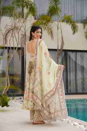 Jaipur, Clothing & Accessories, INR 2500,  Buy Idaho Diya Beige Cotton Suit Without Dupatta Online