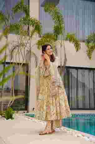 Jaipur, Clothing & Accessories, INR 2500,  Buy Idaho Diya Beige Cotton Suit Without Dupatta Online
